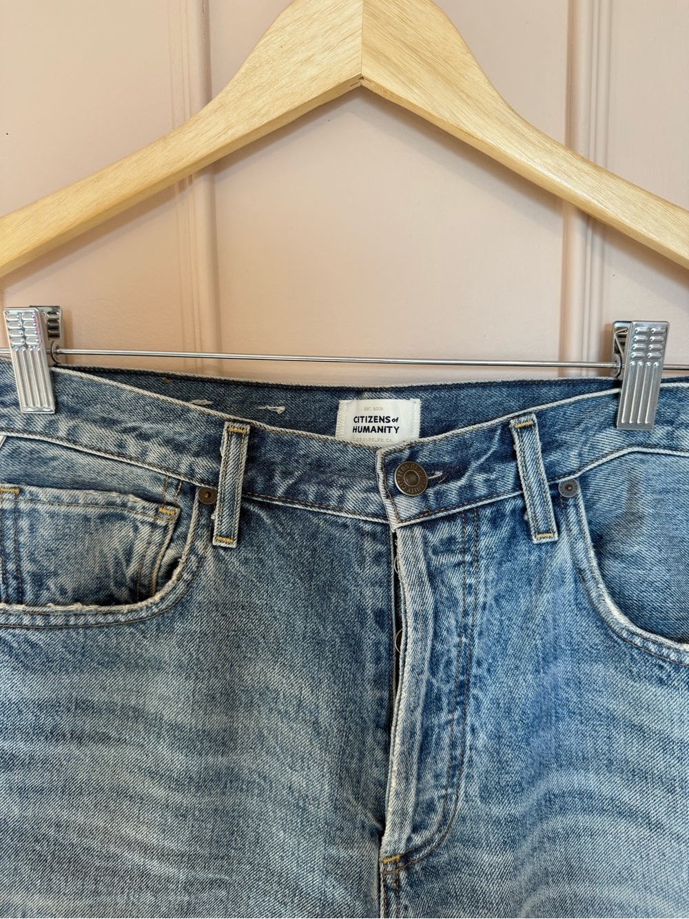 Citizens Of Humanity Light Blue Straight Leg Jeans - Picture 6 of 12